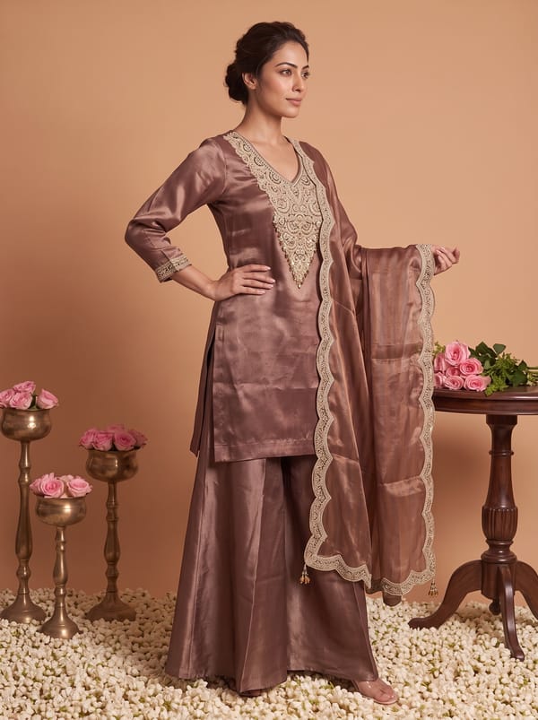 Kurta Dupatta Sharara Set — DHARAYA