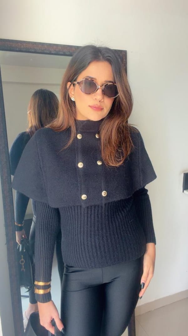 Cape Knitted Fall Top — CLOSET AFFAIR
