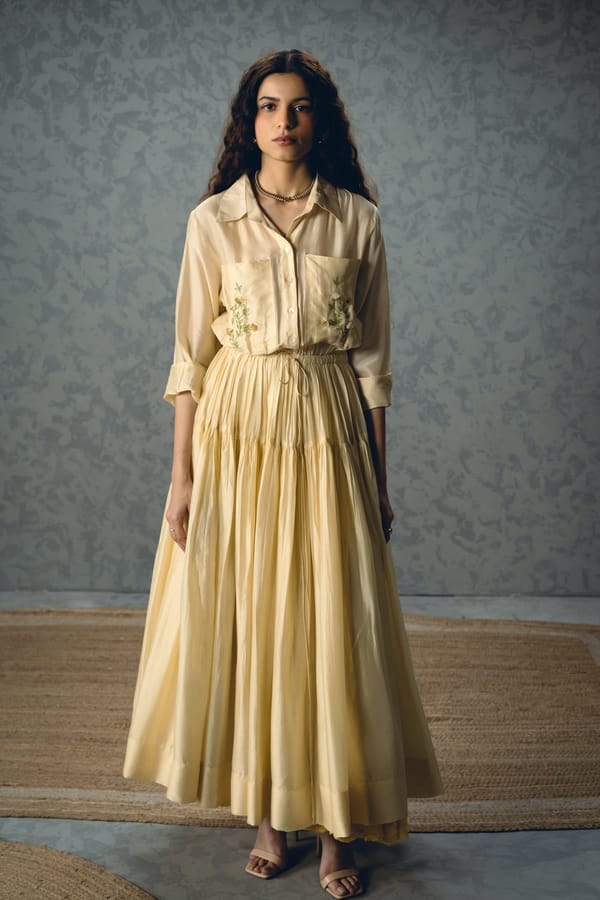 Elina dress- IVORY — Paulmi and Harsh