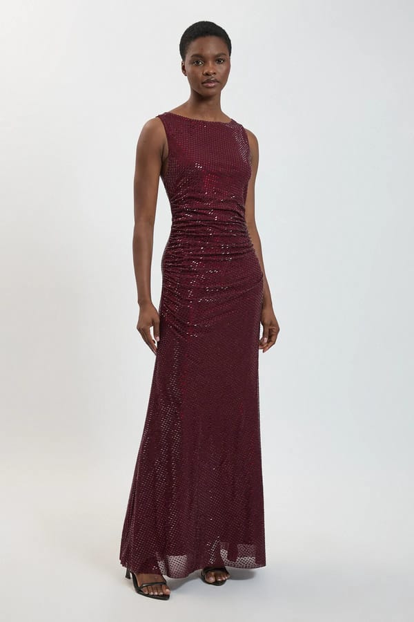 Premium Crystal Embellished Cross Back Maxi Dress — KAREN MILLEN