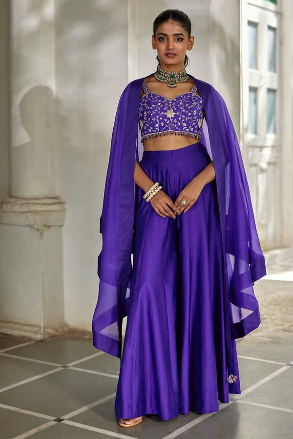 Zilu Cape Palazzo Set — Paulmi and Harsh