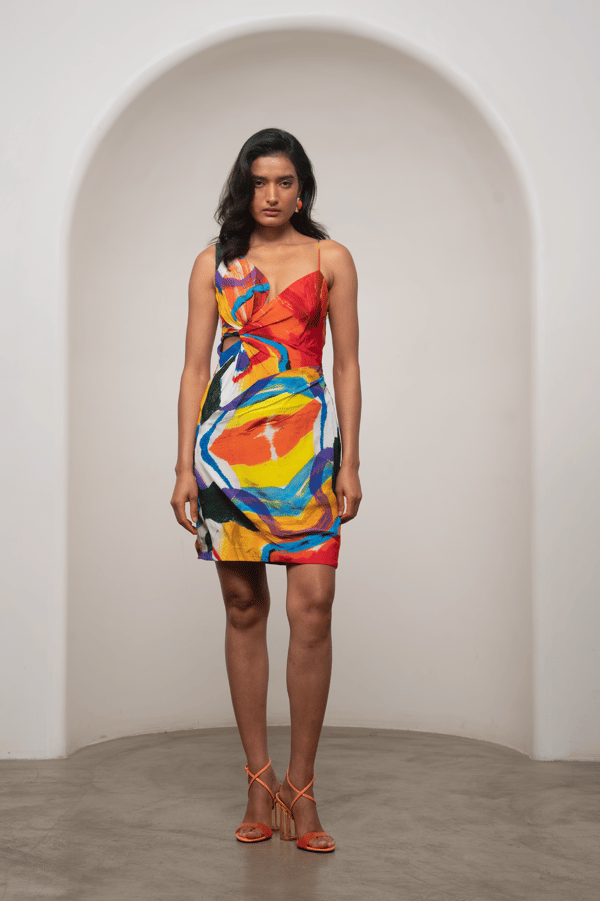 Ruel Draped Mini Dress — ADVAIT