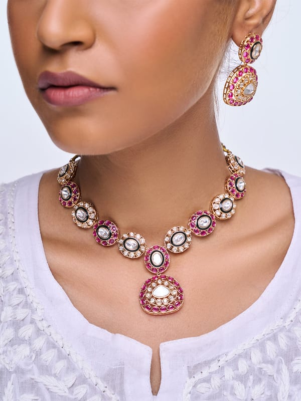 Designer Polki Necklace Set — Cao Jewellery