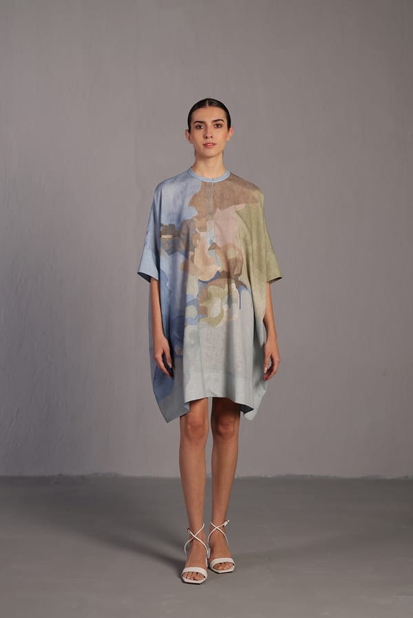 Diffuse Pastel Balloon Dress — CLOS