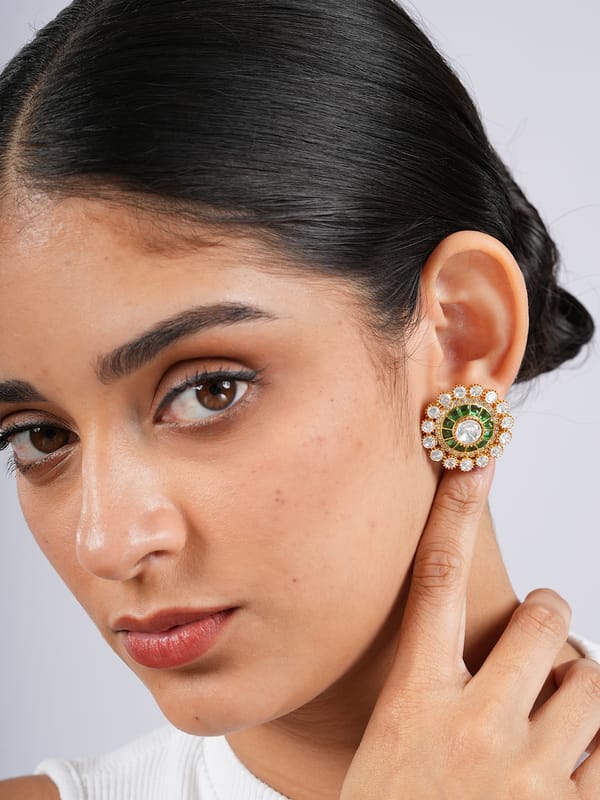 Green Aura Studs — Cao Jewellery