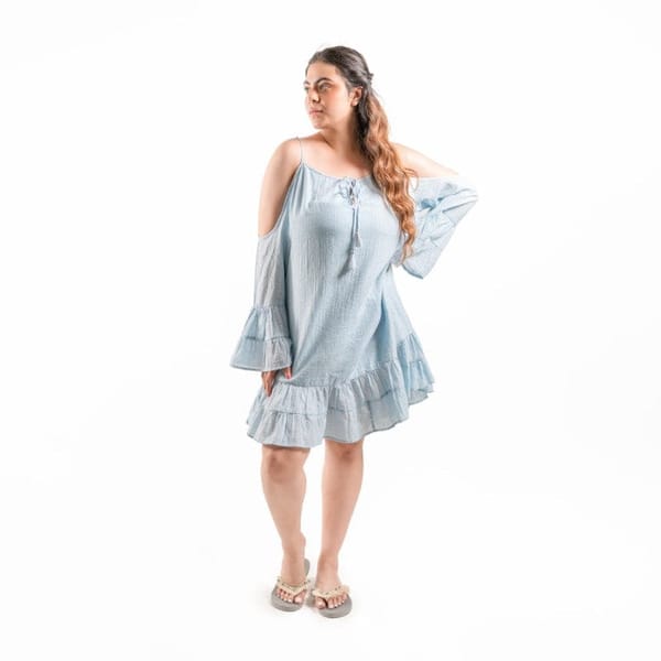 Aquamarine Spaghetti Dress — Beach Bum