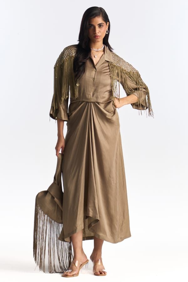 Jane Drape Dress — Our Love