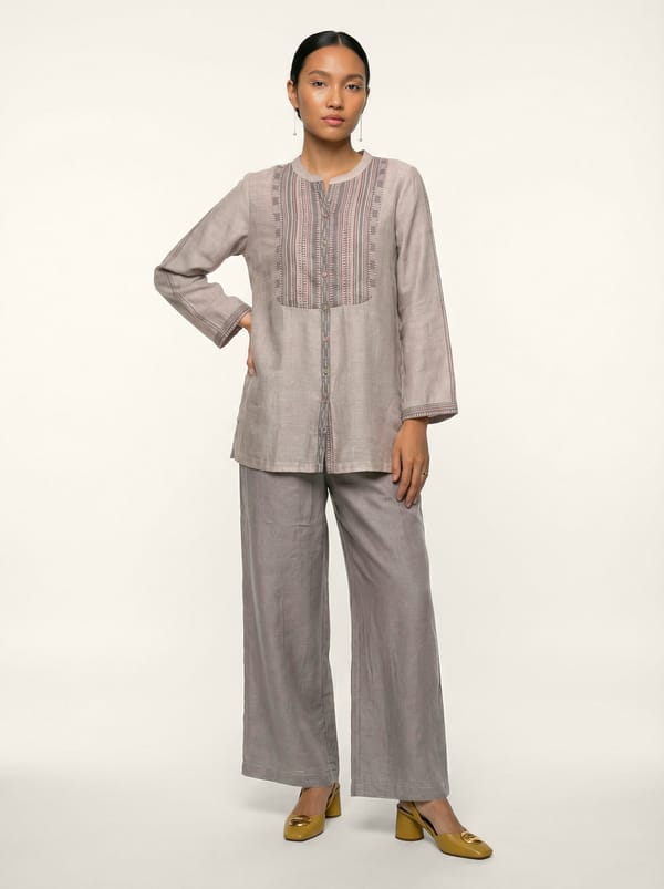 Grey Directive Co-ord Set - Grey — SAUNDH