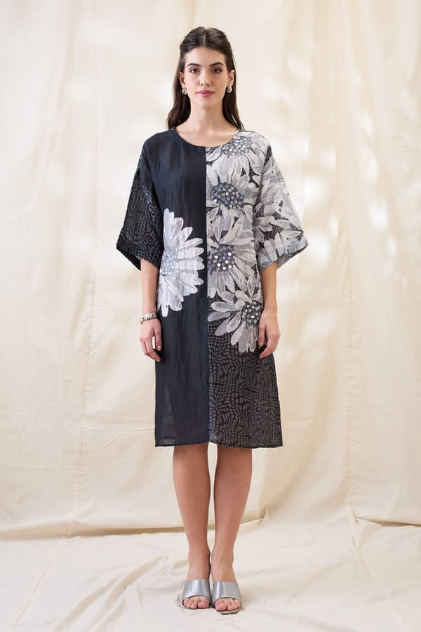 Ravya Embellished Boxy Dress — SOUP by Sougat Paul