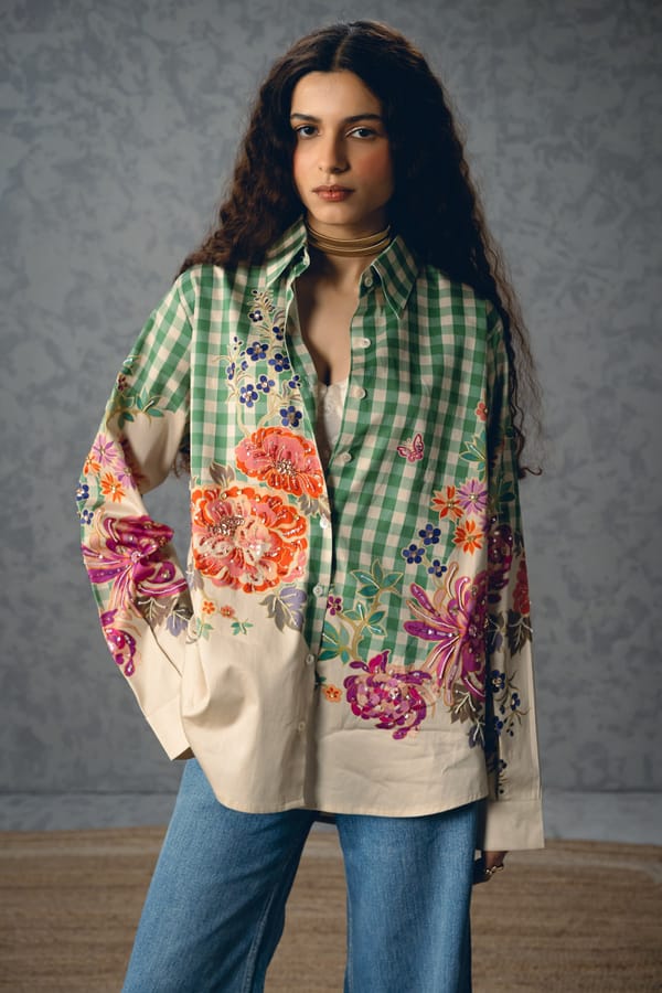 Jade shirt- GREEN — Paulmi and Harsh