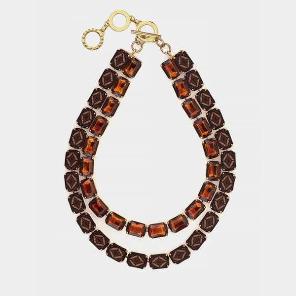 Amahle Layered Crystal Necklace — FOREST OF CHINTZ