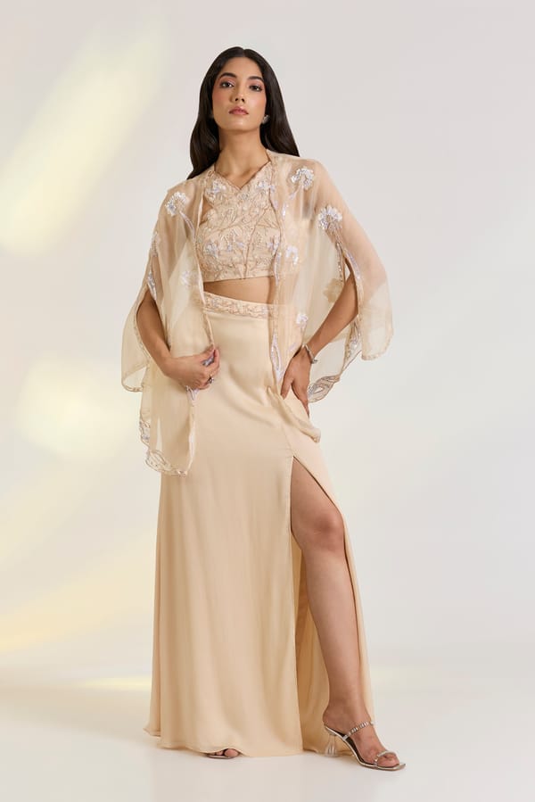 Elara Nude Pink Drape Set — EWOKE STUDIO
