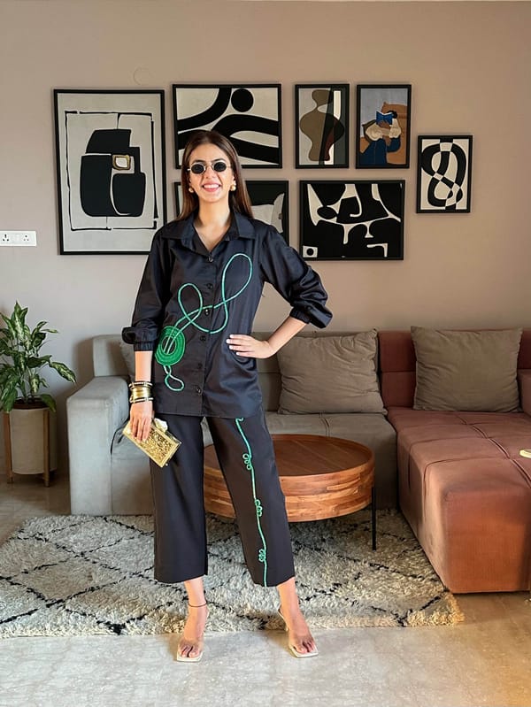 Neon Thread Theory Shirt — Puja Agarwal