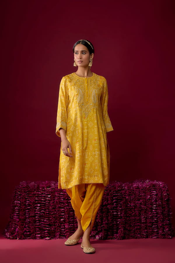 Rafiyah - Short Kurta With Dhoti — Sheetal Batra