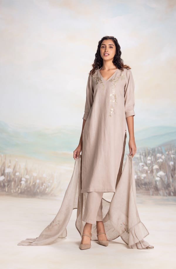 Golden Leaf Dupatta — Kaveri