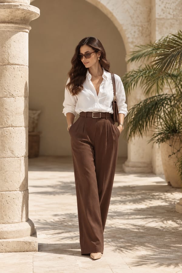 Belted Wide-Leg Trousers — THANKS!