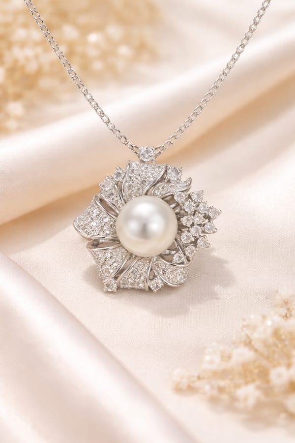 Pearl Radiance Crystal Pendant — SilvPop Jewels