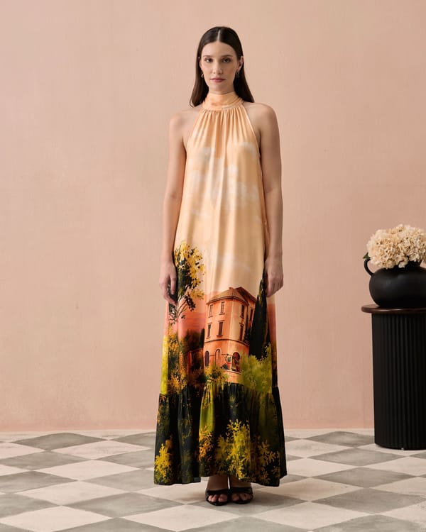 Peach Toscana Maxi Dress — ZAZU
