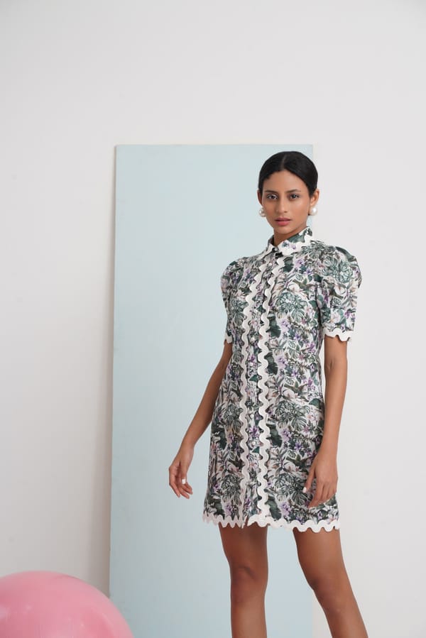 Boss It Up Dress- Jungle — Chöjé