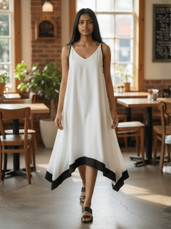 Daisy Assymetric Hem Midi Dress — Notch Above