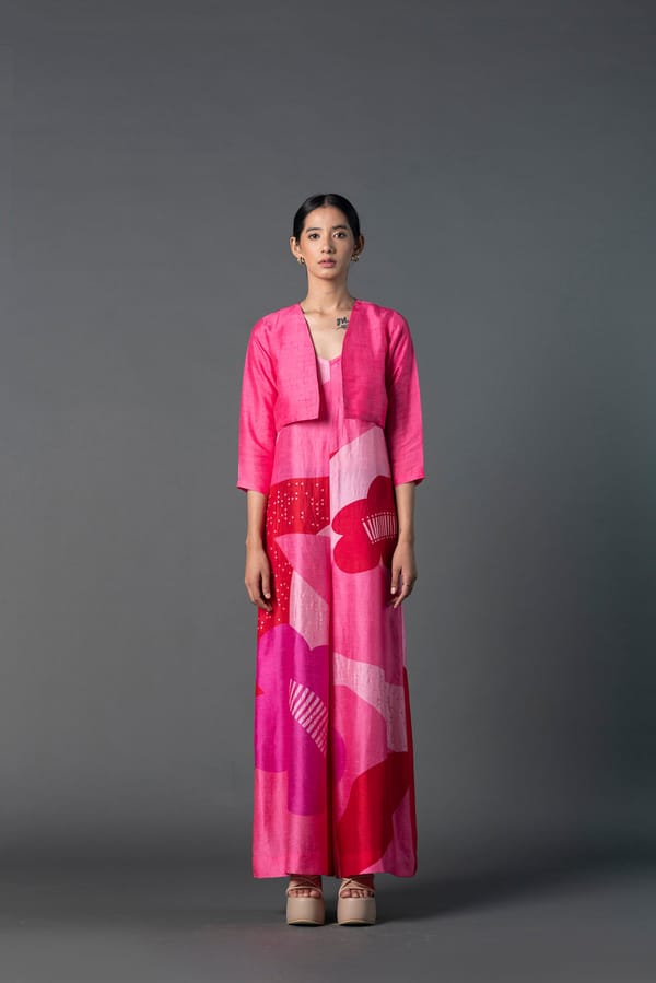 Array Floweret Deep Pink Jumpsuit — CLOS