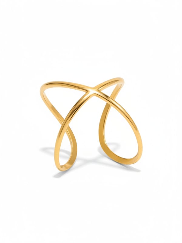 Geometric Irregular Gold Ring — Cao Jewellery