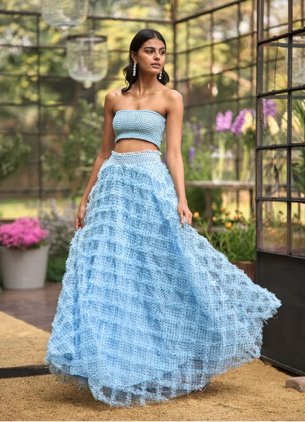 Applique Polka Dot Flared Skirt — Dash and Dot