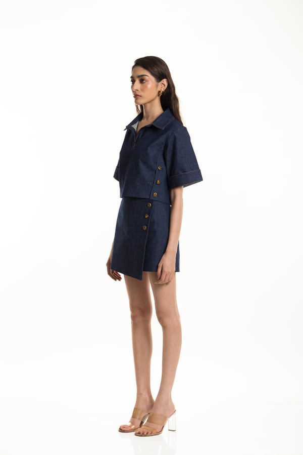 Denim Flap Skirt — Studio MuGu