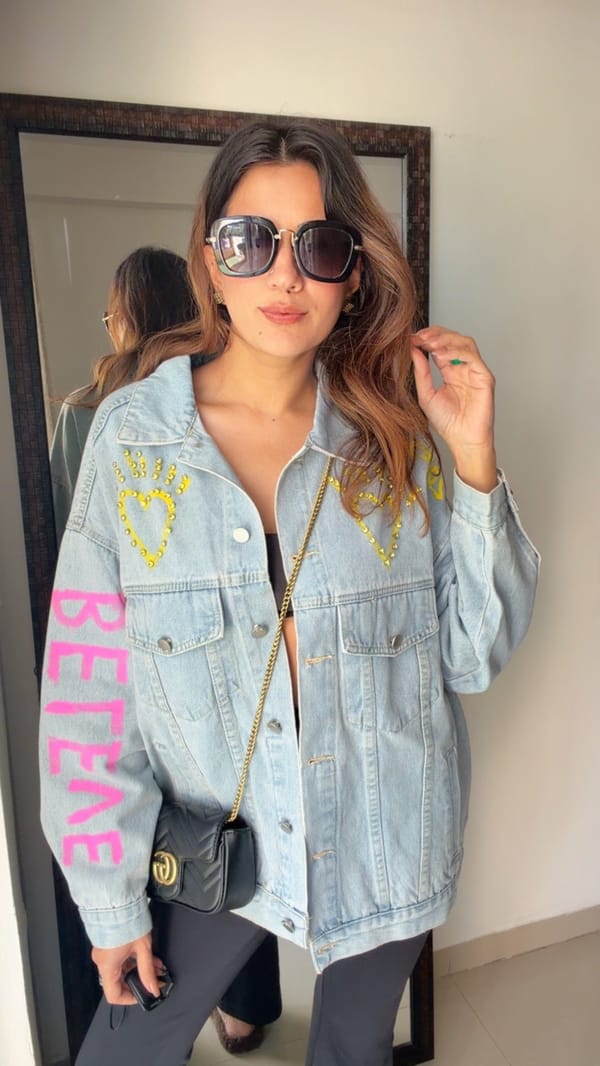 Heart Oversized Denim Fall Jacket — CLOSET AFFAIR