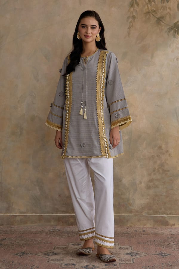 Azure White Farshi Salwar — AVERIE