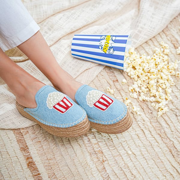 Popcorn Beaded Off White Espadrilles — PARI PARI