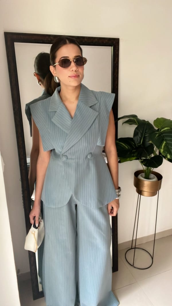 Double Breasted Pinstripe Co-ord — CLOSET AFFAIR