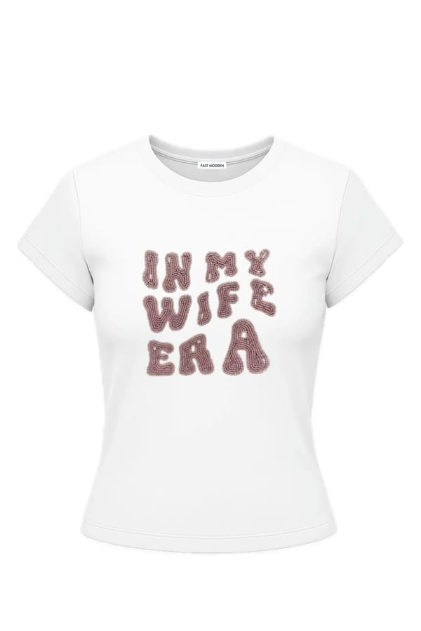 Wife Era Pink Sequin Baby Tee — Past Modern