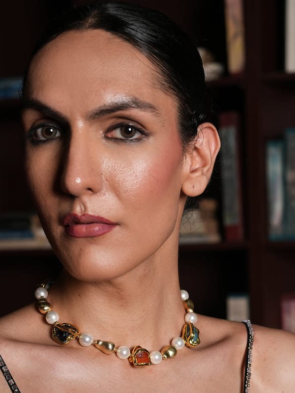 Tourmaline Carnelian Shell Pearl Necklace — Cao Jewellery
