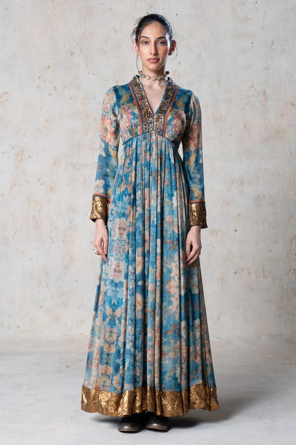 Sapphire Flare Dress — Basil Leaf
