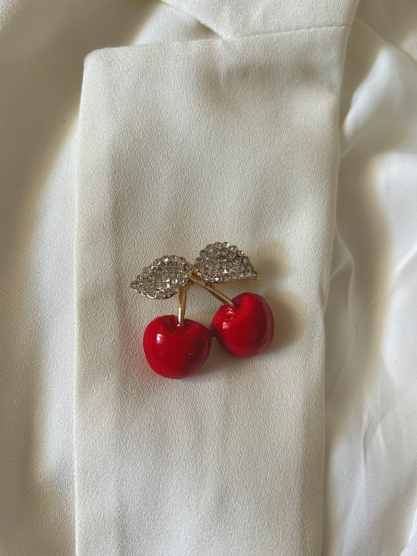 Cherry Red Brooch — Amossh