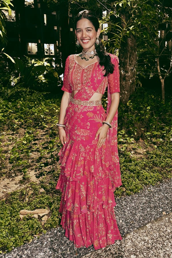 Shivani Bafna In The Tara Saree Set — Paulmi and Harsh
