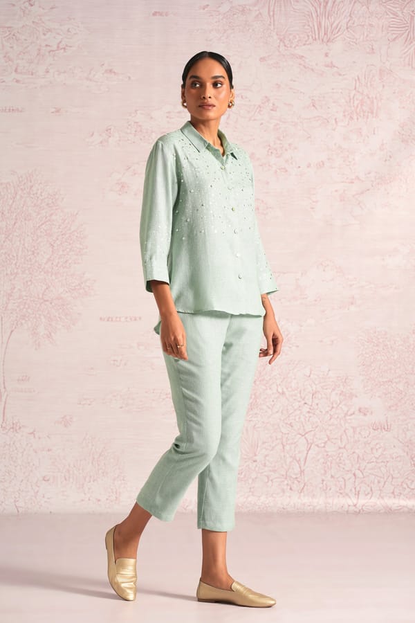 Shimmer Strings Shirt Co-Ord — Kaveri