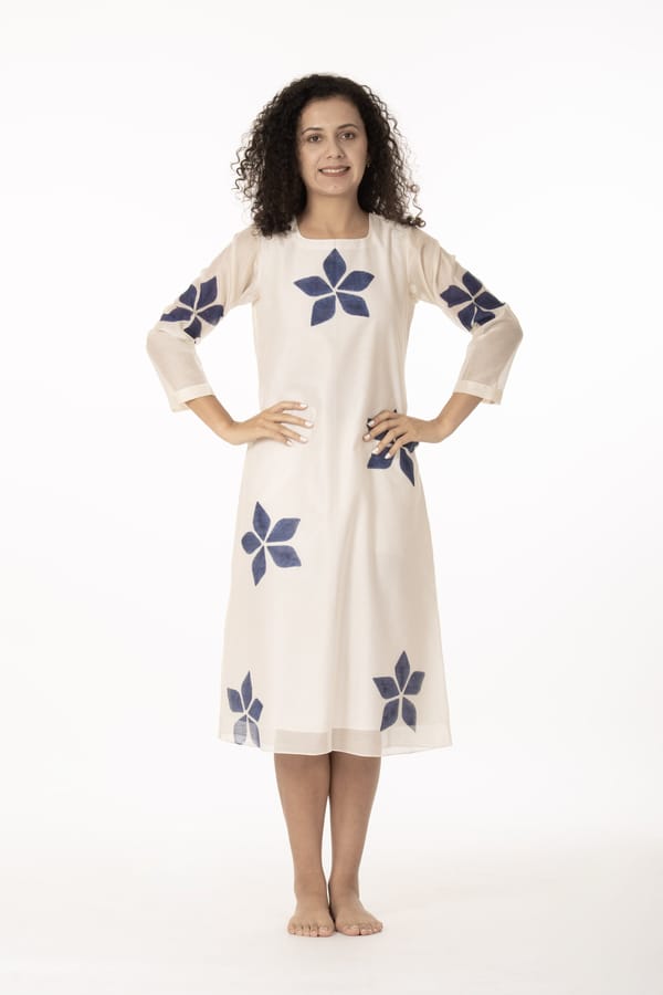 Blue Bloom Kurta — Khat