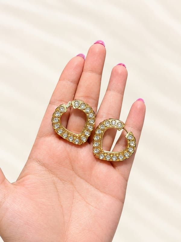 Heart Kundan danglers — Avirasa Jewels