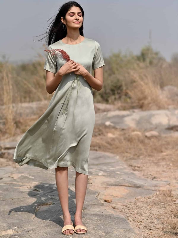 Understated Tencel Dress — EWOKE STUDIO