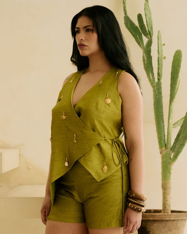 Green Charm Shorts — Missy Co.