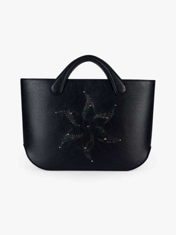 Playdate Lily Tote - Black and Black Shimmer — The Gusto