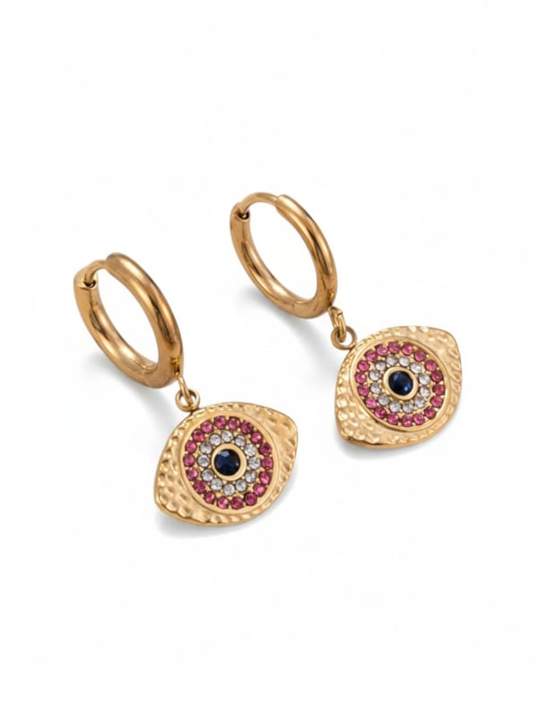Glam Round Eye Earrings — Cao Jewellery