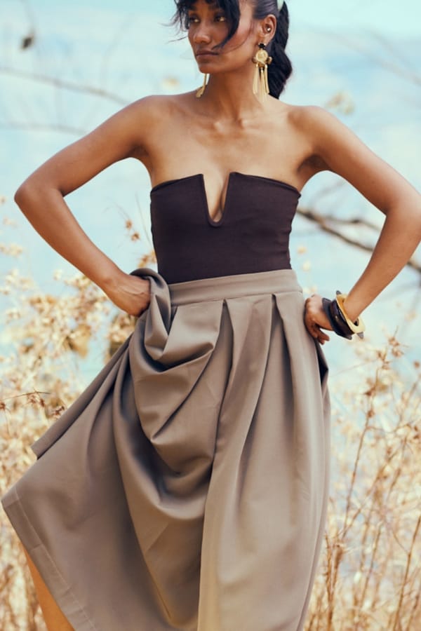 Sway Skirt in Earth Brown — Unrush