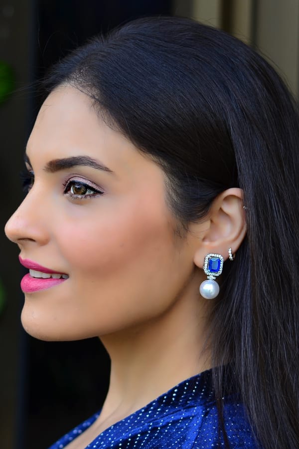 Alicia Blue Earrings — Swabhimann