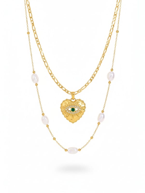 Double Layer Pearl Chain Necklace — Cao Jewellery