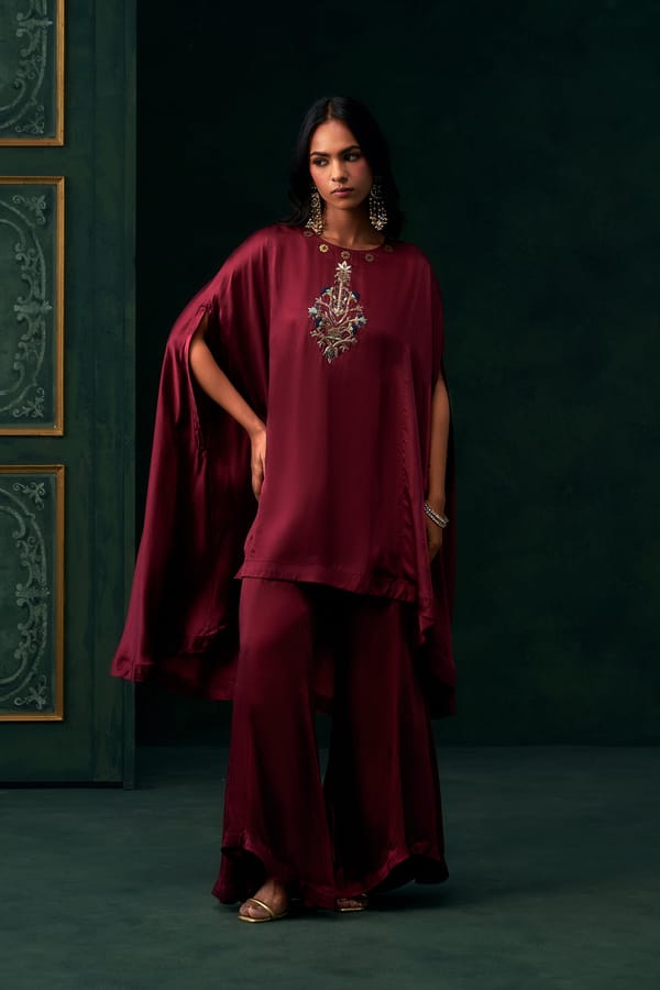 Nareen Crepe Embroidered Matching Set — NEETIKA CHOPRA
