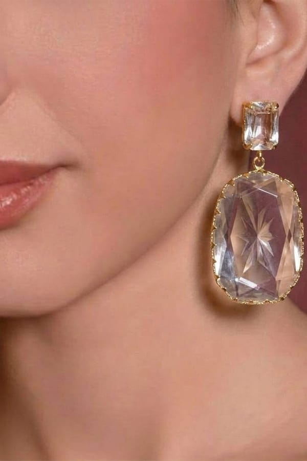 Aurora Faceted Crystal Drop Earring — Beauty Spot Jewellery