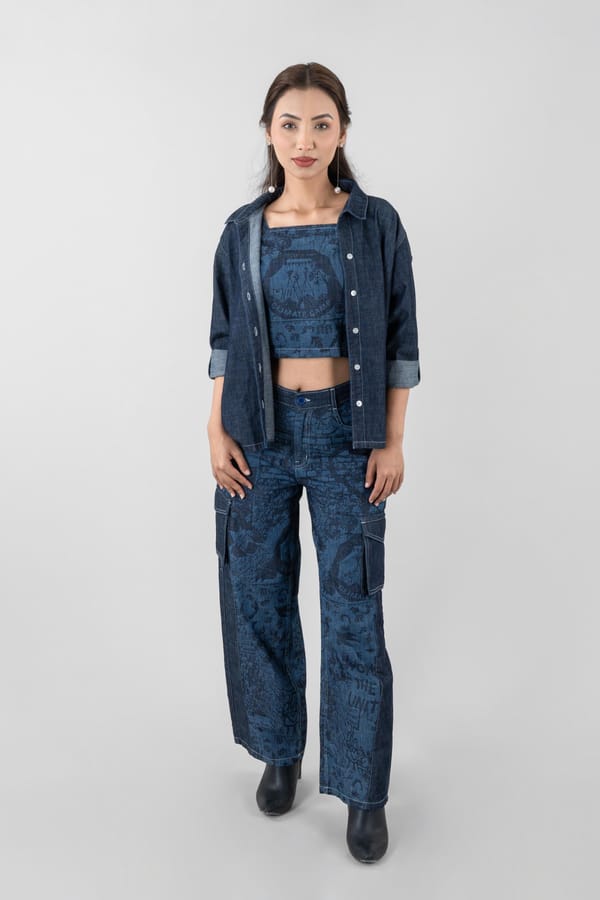 Laser Pop | Laser Printed 3 piece co-ord Set — DenZ
